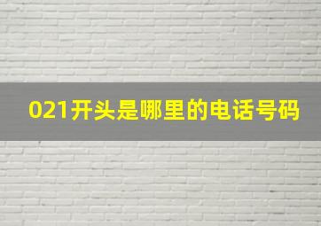 021开头是哪里的电话号码