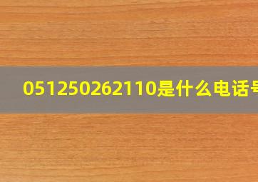 051250262110是什么电话号码