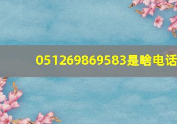 051269869583是啥电话