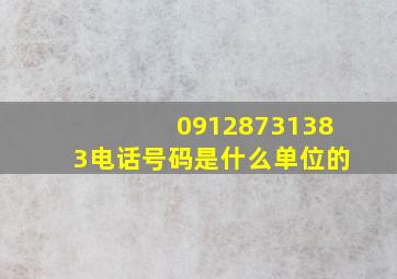 09128731383电话号码是什么单位的