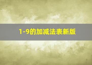 1-9的加减法表新版