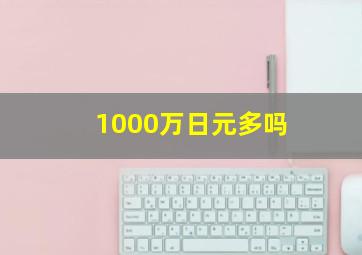 1000万日元多吗