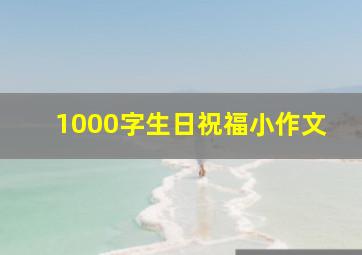 1000字生日祝福小作文