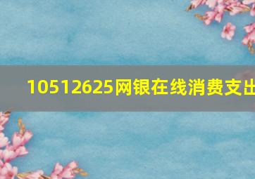 10512625网银在线消费支出