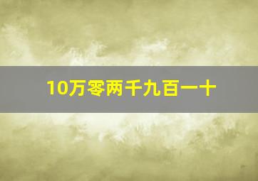 10万零两千九百一十