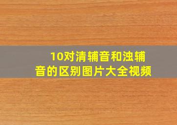 10对清辅音和浊辅音的区别图片大全视频