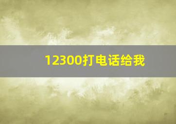 12300打电话给我