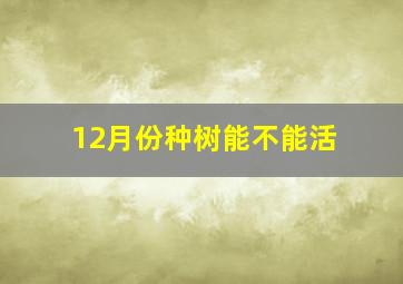 12月份种树能不能活