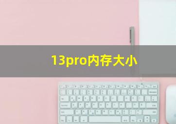 13pro内存大小