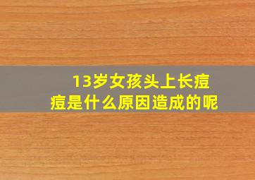 13岁女孩头上长痘痘是什么原因造成的呢