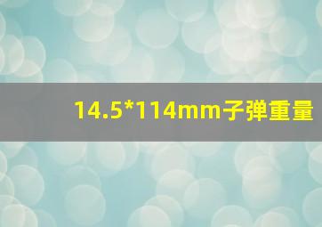 14.5*114mm子弹重量