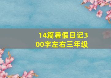 14篇暑假日记300字左右三年级