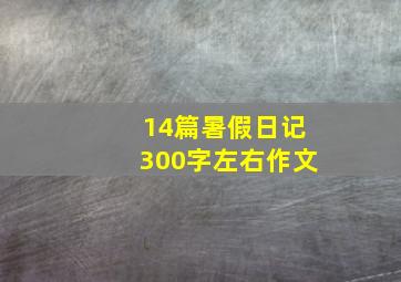 14篇暑假日记300字左右作文