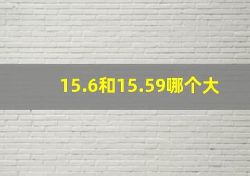 15.6和15.59哪个大