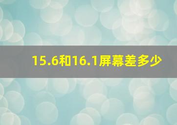 15.6和16.1屏幕差多少