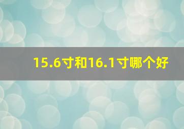 15.6寸和16.1寸哪个好