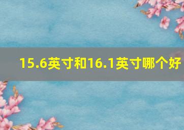 15.6英寸和16.1英寸哪个好