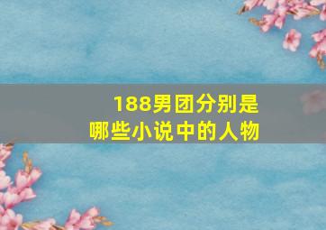 188男团分别是哪些小说中的人物