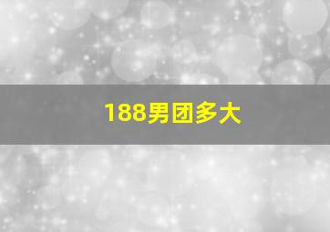 188男团多大