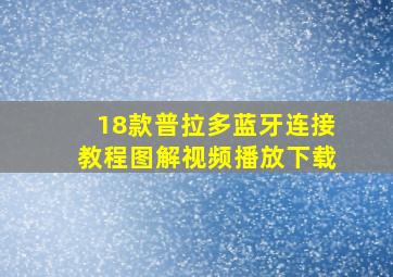 18款普拉多蓝牙连接教程图解视频播放下载