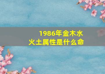 1986年金木水火土属性是什么命