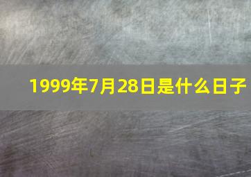 1999年7月28日是什么日子