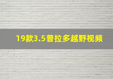 19款3.5普拉多越野视频