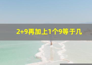 2+9再加上1个9等于几