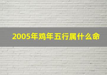 2005年鸡年五行属什么命