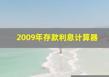 2009年存款利息计算器