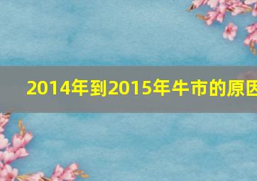 2014年到2015年牛市的原因