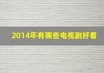 2014年有哪些电视剧好看