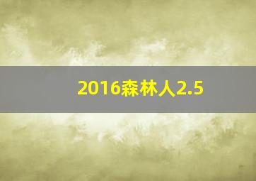 2016森林人2.5