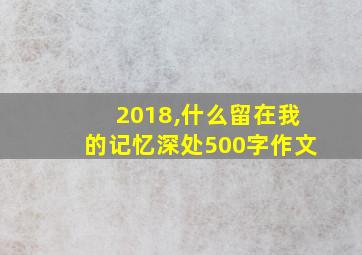 2018,什么留在我的记忆深处500字作文