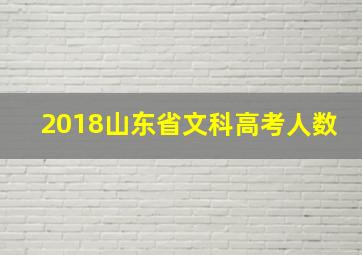 2018山东省文科高考人数