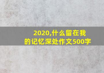 2020,什么留在我的记忆深处作文500字