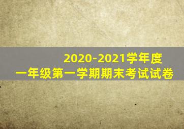 2020-2021学年度一年级第一学期期末考试试卷