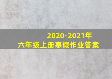 2020-2021年六年级上册寒假作业答案