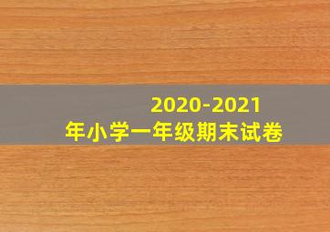 2020-2021年小学一年级期末试卷