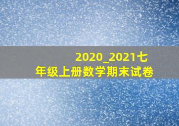 2020_2021七年级上册数学期末试卷