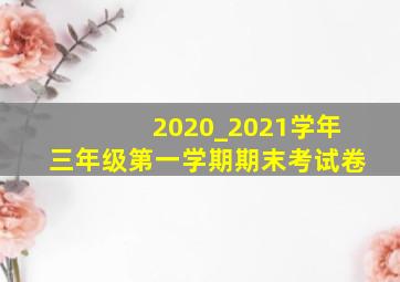 2020_2021学年三年级第一学期期末考试卷