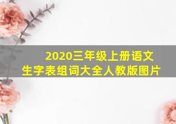 2020三年级上册语文生字表组词大全人教版图片