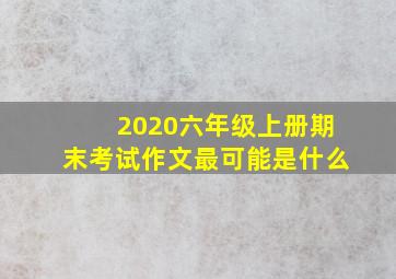 2020六年级上册期末考试作文最可能是什么