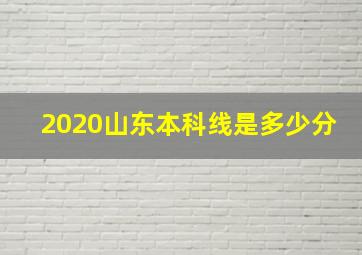 2020山东本科线是多少分