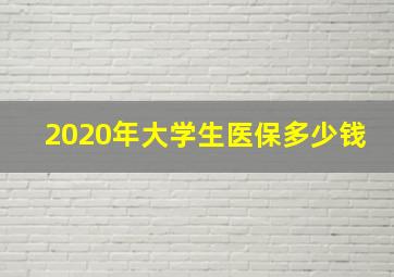 2020年大学生医保多少钱