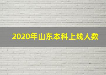 2020年山东本科上线人数