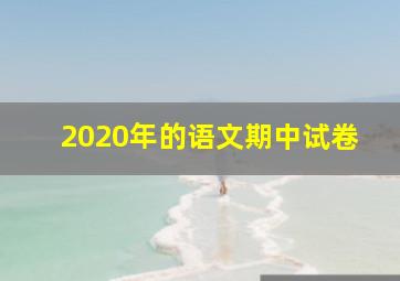 2020年的语文期中试卷