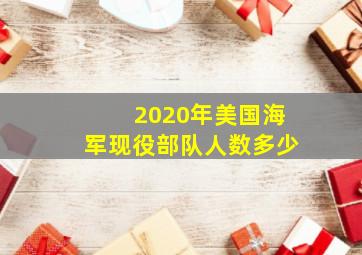 2020年美国海军现役部队人数多少