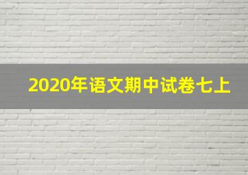 2020年语文期中试卷七上