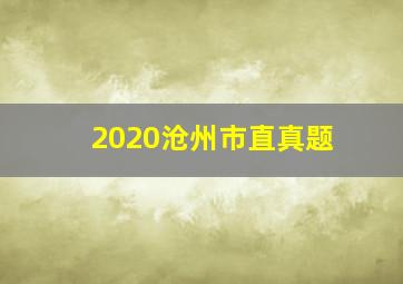 2020沧州市直真题